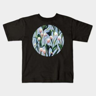 Waiting on the Blooming - a Tulip Pattern Kids T-Shirt